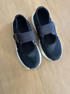 ブラック マジックテープ スリッポンシューズ