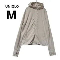 ユニクロ UNIQLO エアリズムUVカットメッシュパーカー M 薄ピンク