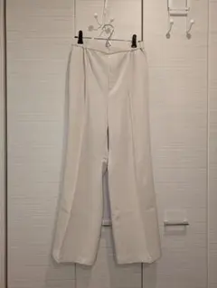 LEPSIM アイボリー ワイドパンツ ゴムウエスト