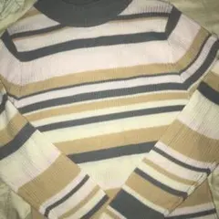 ストライプ柄 ニットセーター Mサイズ　即買い大歓迎