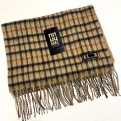 DAKS LONDON ウール100%(カシミヤ入り)チェック柄マフラータグ付き
