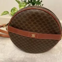 CELINE セリーヌ サークルロゴ バケツ型 ショルダーバッグ ボルドー 