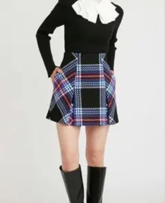 ♡ SNIDEL Sustainableロービングチェックミニスカート ♡