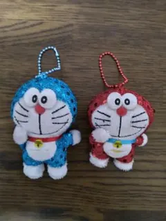 ドラえもん風 ぬいぐるみストラップセット