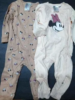 ミニーマウスロンパース2点セット