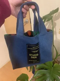 ハンドメイド デニムミニトートバッグ