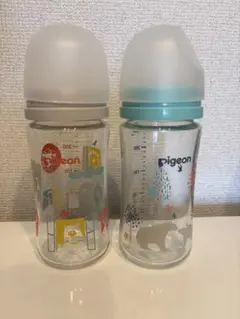 pigeon 哺乳瓶 500ml 動物柄 2個セット