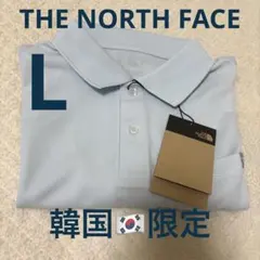 韓国限定⭐︎ノースフェイスM'S CMX POCKET S/S POLO L 水色のサムネイル