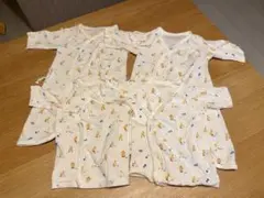 動物柄 新生児肌着4点セット　半袖・長袖　まとめ売り