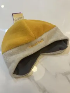 mont-bell フリース帽 イエロー/グレー【キッズフリー】【タグ付き】