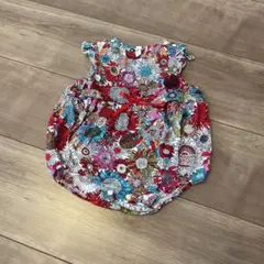 【美品】nino 花柄ロンパース 70cm半袖