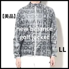 【2023SS・美品】NEW BALANCE ロゴ総柄ウィンドブルゾン 6 LL