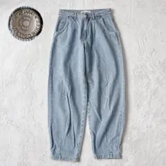 ザラ| ストレートデニムパンツ【34】テーパード オーバーサイズ タック 裾絞り