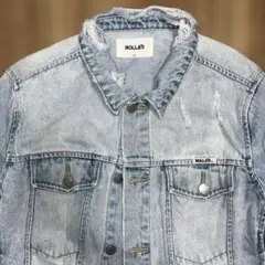 ROLLA'S ライトブルー クロップドデニムジャケットSMLオーバーサイズ