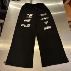レーシングデザイン スウェットパンツ ブラック