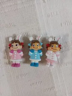 不二家 ミニミニペコちゃん シークレット　うさぎ 3個セット ピンク 水色 白