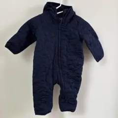 フード付きネイビーキルティングアウター