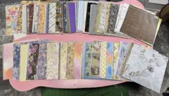 コラージュ、デザインペーパー、おりがみ、ジャンクジャーナル