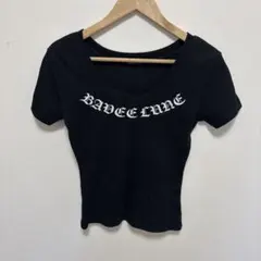 Avail 翔子　SUREVEロゴプリント 半袖 Tシャツ ブラック