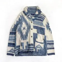 ポロラルフローレン ネイティブ柄 ハンドニット カーディガン チマヨ柄 M