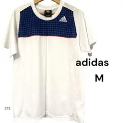 adidas アディダス ポリエステル100% Tシャツ 半袖 M メッシュ入