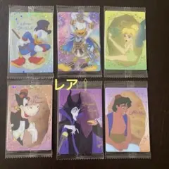 レアサイン付きディズニー キャラクター カード 6枚セットのサムネイル