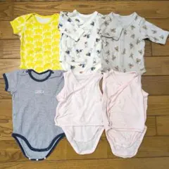 ユニクロ　他　半袖　ノースリーブ 　6枚セット 60-70 肌着　女の子