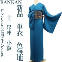 leoccyo32 新品 単衣 BANKAN 着物 正絹 小紋 5475 新品 単衣 BANKAN クラゲ 着物 正絹 仕付け糸付“いつもと違う