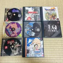 PS1 ゲームソフト8本セット バイオハザード3、ドラクエ、IQなど