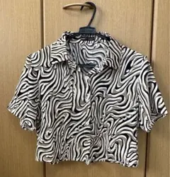 SHEIN 【数回使用】<Lサイズ> ゼブラ柄シャツのサムネイル