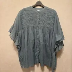 URBAN RESEARCH DOORS 半袖ブラウス ブルーのサムネイル