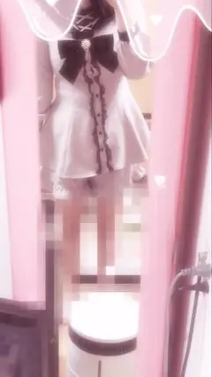 リボン付きピンクセットアップ