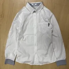 WASK シンプル　ホワイト長袖シャツ 160 コットン