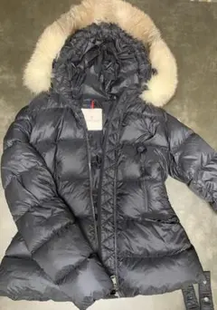 MONCLER ダウンジャケット ファー付 ブラック