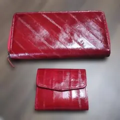 Shin Kwang ウナギ革イールスキン 長財布＆小銭入れセットのサムネイル
