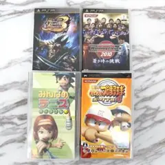【動作品】 PSP パワプロ4 ウイイレ 2010 モンハン テニス セット