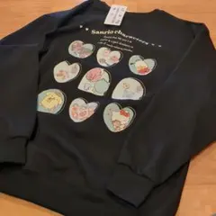 サンリオトレーナーレディースM新品ブラッククロミキティマイメロポチャッコなど