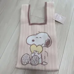 スヌーピー ウッドストック ニットバッグ ミニトートバッグ snoopy