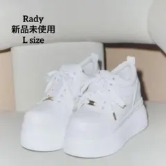 Rady 厚底スニーカー　今期新作　完売品　L ホワイト　キルティング　ホビ垢のサムネイル