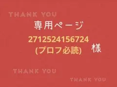 2712524156724(プロフ必読)様専用ページです。