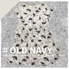 OLD NAVY　ミニワンピース　白系　Mサイズ　鳥　半袖　春夏 ✓2025