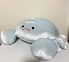 絶対に負けないグーのかに デカBIGキラピカ高級ぬいぐるみ スカイブルー　カニ