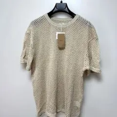新品Revo. ベージュ メッシュ ニット Tシャツ340番