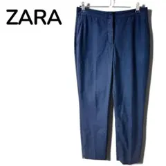 【ザラZARA】スラックス　テーパードパンツ　薄手　オフィス　ブラック　黒