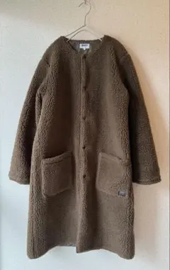 ARMEN フリースノーカラーコート