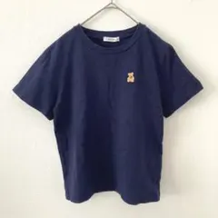ナイスクラップ テディベア コラボ Tシャツ くま 刺繍 ネイビー 綿100%のサムネイル