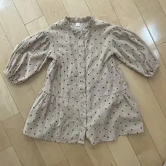 après les cours ドット柄ワンピース 100