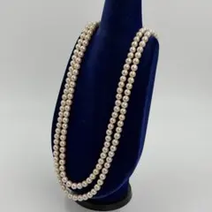 パールロングネックレス 約7.0-7.5mm 約120cm SV93.7g