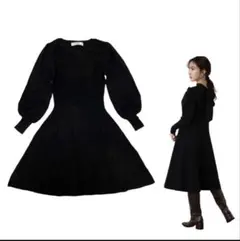 Lily Brown Aライン　ニットワンピース
