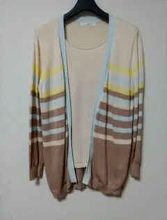 重ね着風 カーディガン